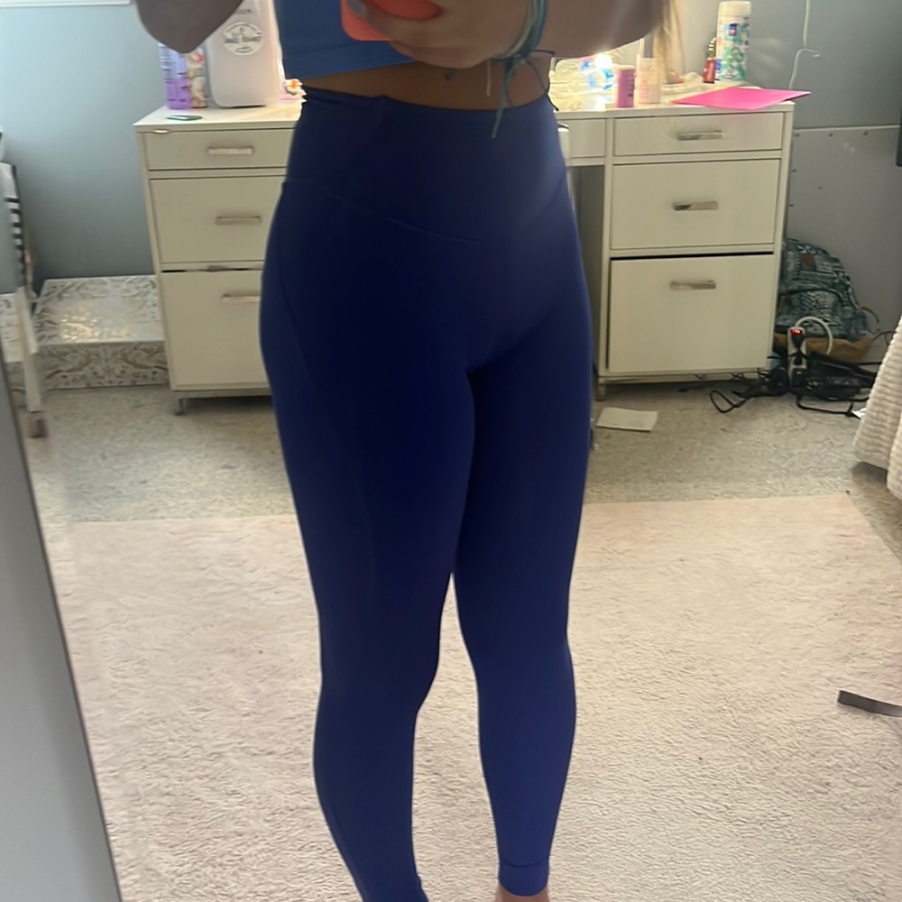 Blue lululemon “Base Pace High-Rise” leggings - Picture 1 of 3
